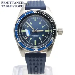 Men's New Blue Automatic Mechanical Watch, Sapphire Glass, Rubber Strap, Casual Fashion Watch, NH35 Movement