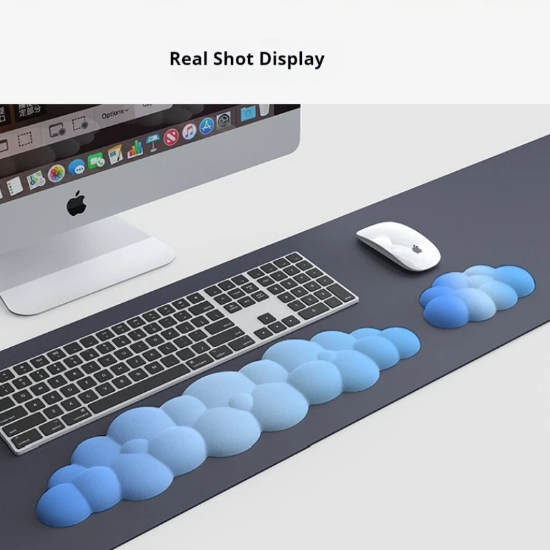 Cloud Mouse Pad Wrist Support Soft Comfortable Gradient Color Slow Rebound Memory Protection Cotton Anti Slip Hand Pillow