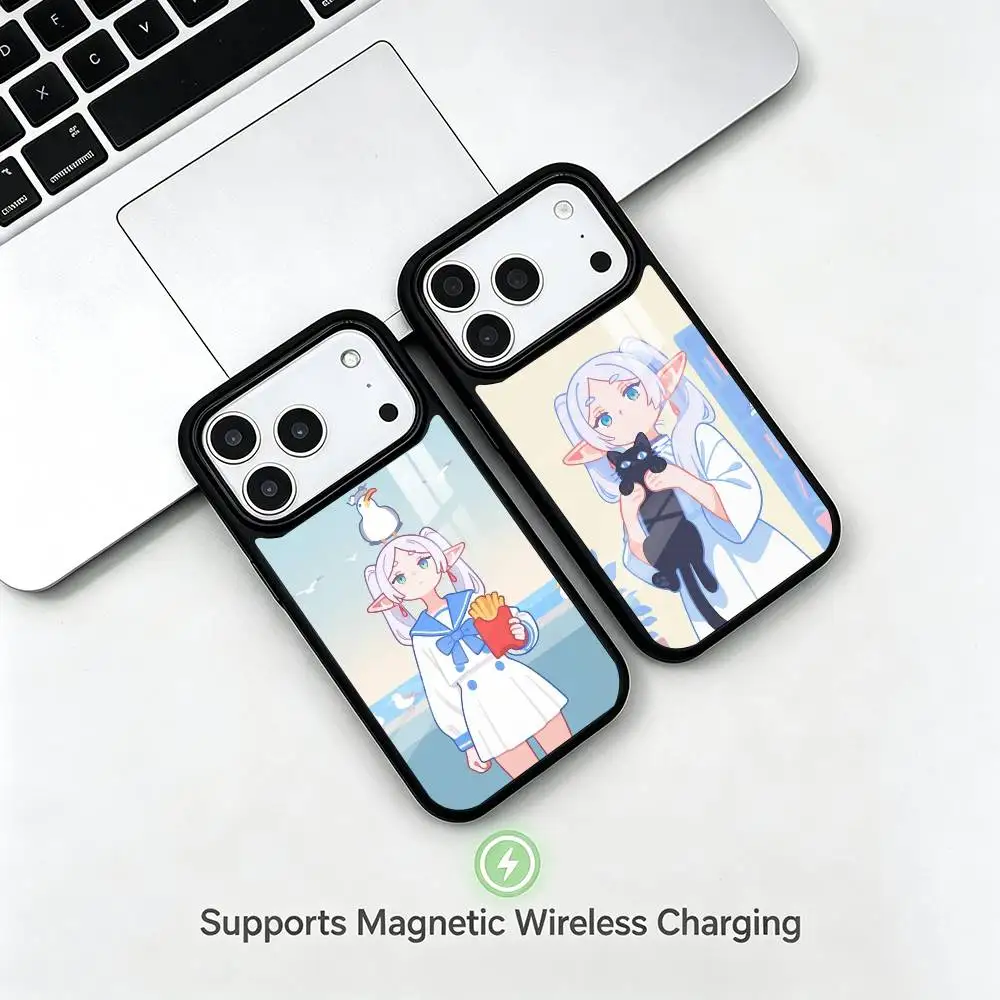 Anime Frieren Cute gift Phone Case For iPhone17,16,15,14,13,12,11 Plus,Pro Supports Magnetic Wireless Charging
