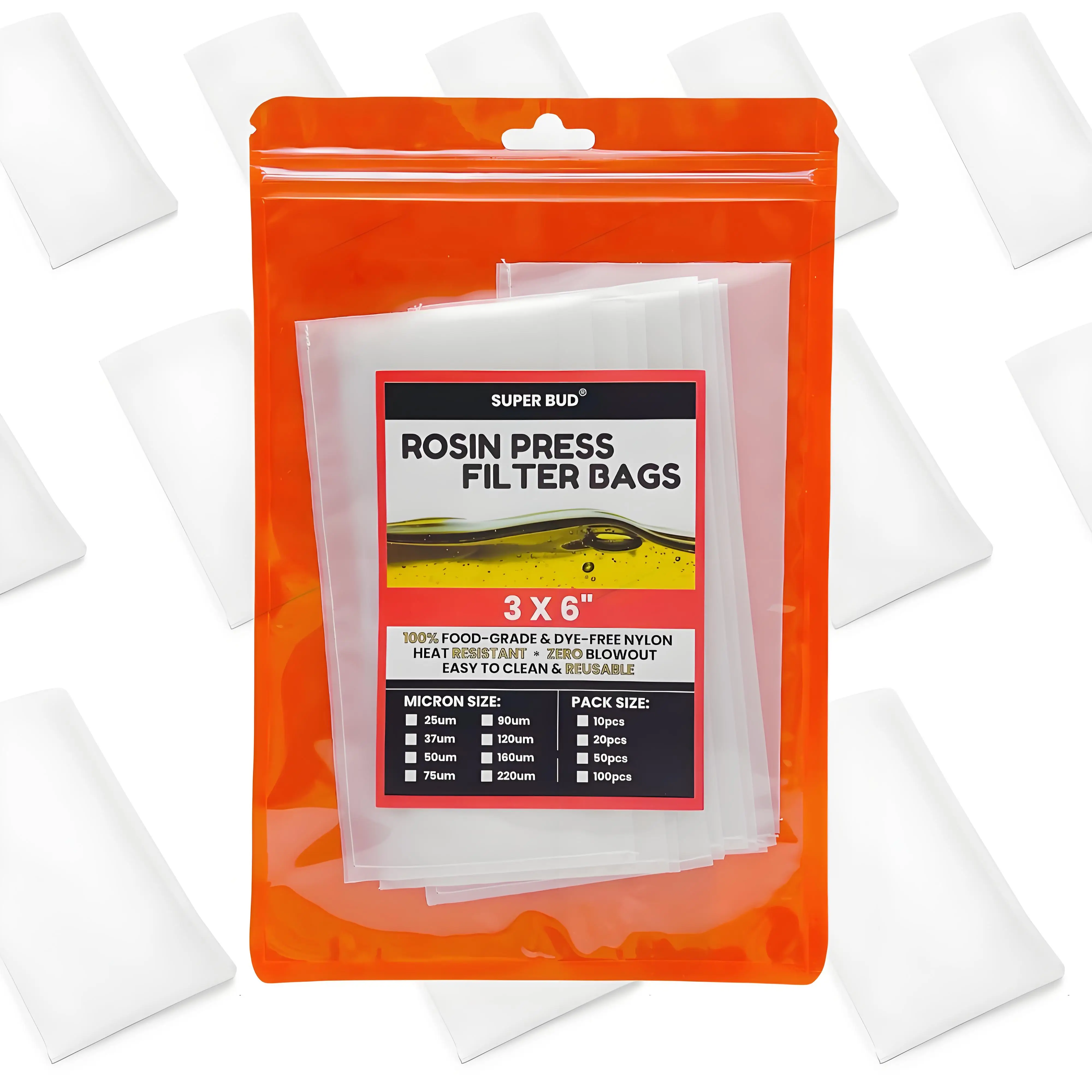 Premium Nylon Rosin Press Filter Bags Heat Pressing Tea Filter Bags 2