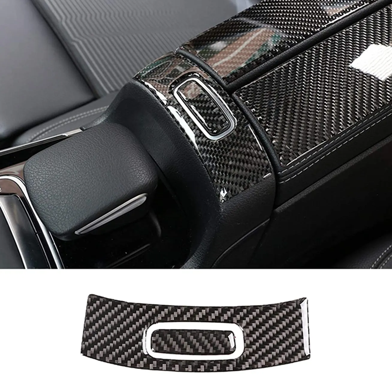 Soft Carbon Fiber Car Center Console Armrest Box Panel Trim for Mercedes Benz B GLB Class W247 X247