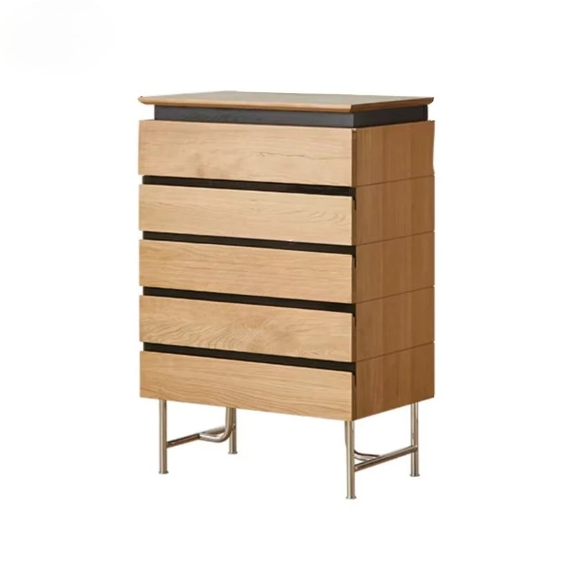 

New design cherry wood color multi-drawer chest multi-function locker