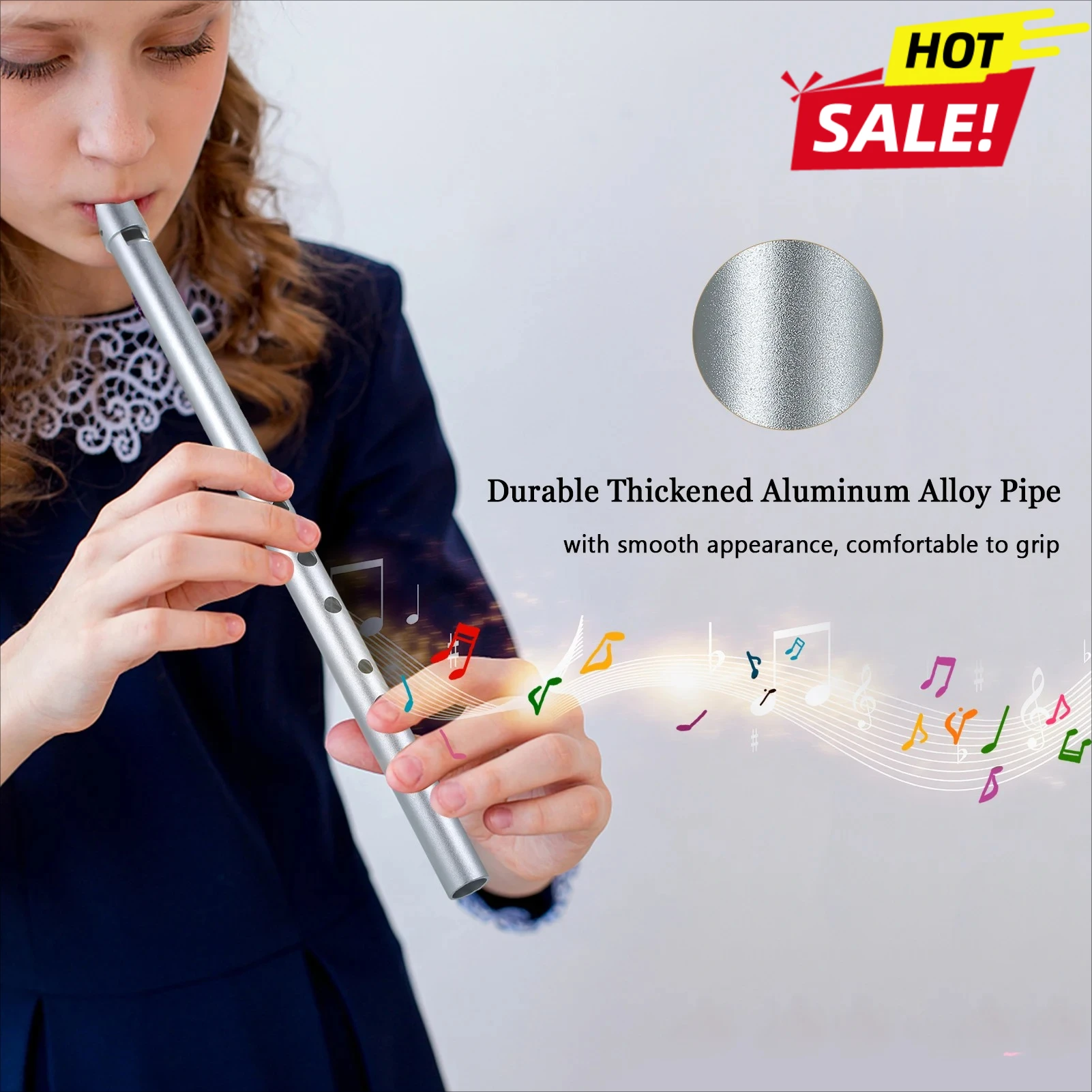 

Ирландский свисток, традиционный оловянный пенни-свисток, 6-луночная флейта, духовой музыкальный инструмент для начинающих, средних и экспертов — ключ C