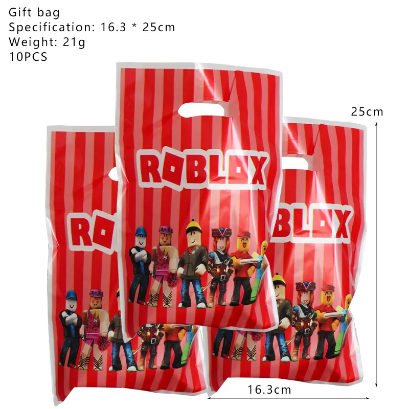 Roblox Gifts Bag Party Decoration Candy Bags Party Favor Handle Bags Game Themed Baby Shower Supplies Kids Gifts