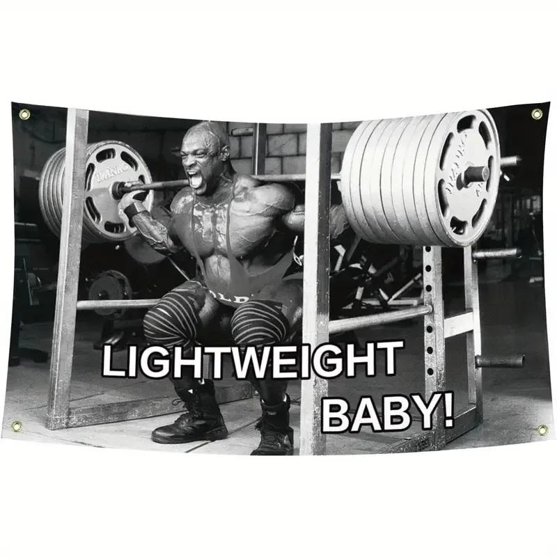 1pc a Lightweight Flag for The Gym And Office - a Black-And-White Motivational Decor for Weightlifting That Requires No Power An