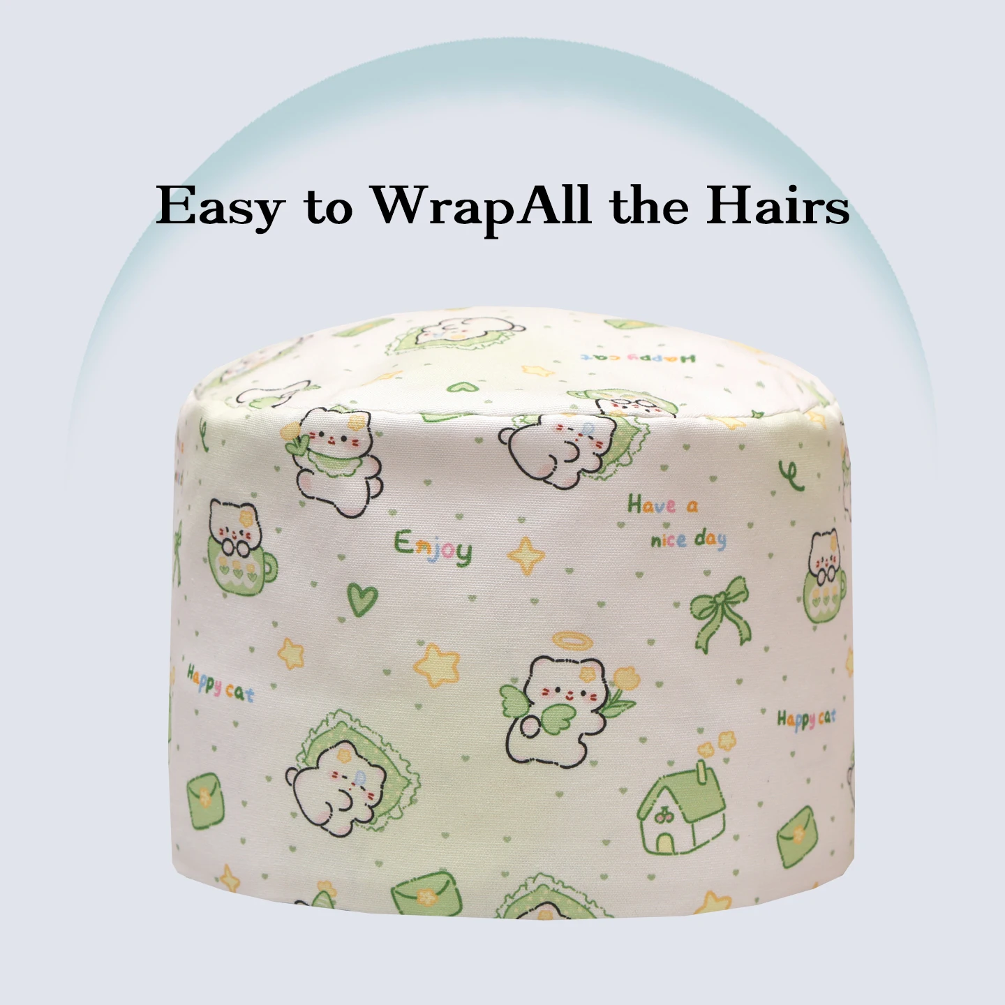 Leuke Dierenprint Katoen Dames Scrub Caps voor Artsen Verpleegkundige Chirurgische Medische Hoofddeksels voor Ziekenhuis Gebruik Tandarts Chef Hoeden K1206