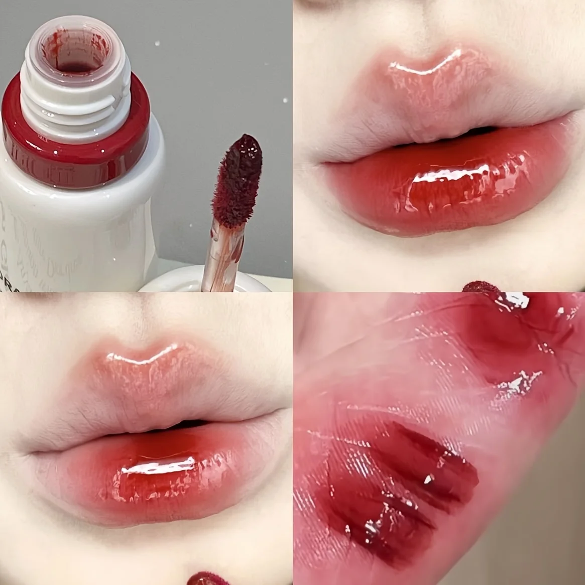 Herorange Glossy Lip Gloss Hydrating Watery Plump Lips Long Lasting for Autumn Winter