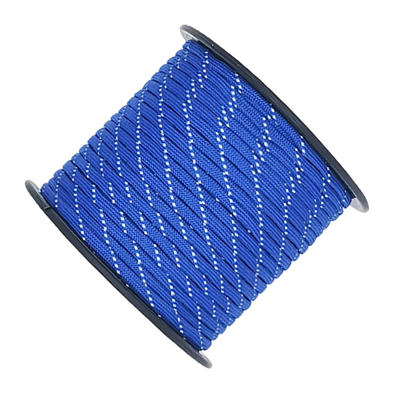 50/100m Multifunktionales 7-Kern Reflektierendes 550 Paracord-Seil 4 mm Camping Überlebens-EDC Outdoor Fallschirmschnur Lanyard Rettungsseil – Detail 8