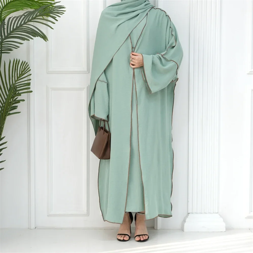 Modesto casual para mulheres muçulmano aberto abaya cardigan maxi vestidos turquia árabe robe eid festa ramadan dubai quimono caftan jalabiya