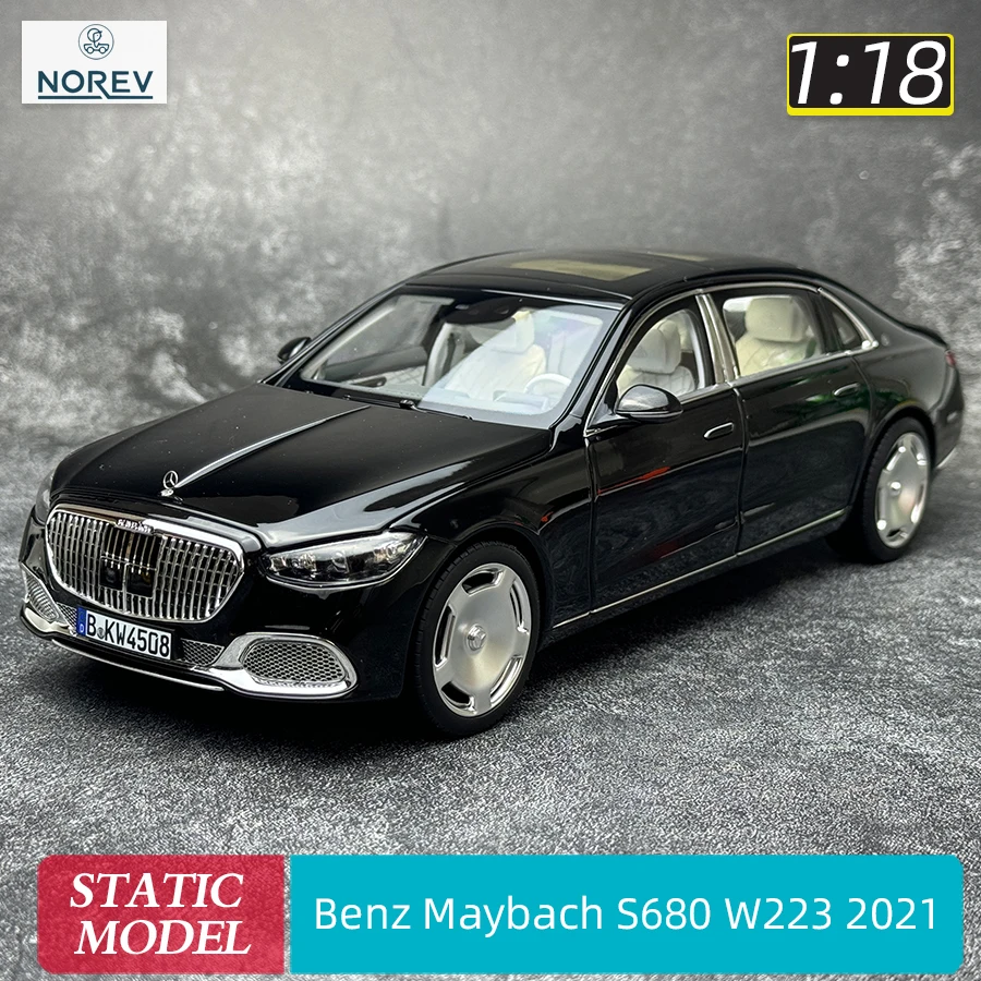 NOREV 1:18 scale New S680 W223 2021 car model metal static decoration holiday gift collection