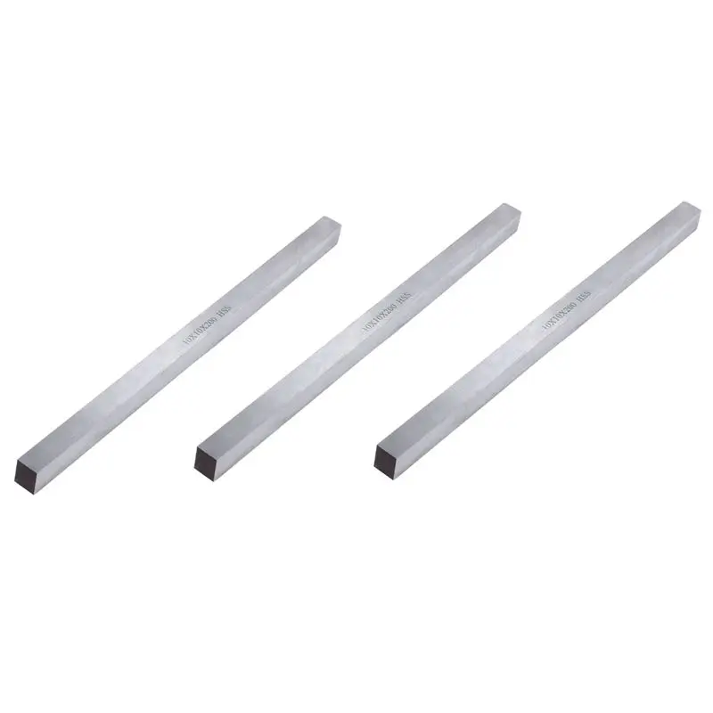 

3Pcs 10Mm X 10Mm X 200Mm Turning Parting Milling Lathe HSS Tool Bit Gray-AT36