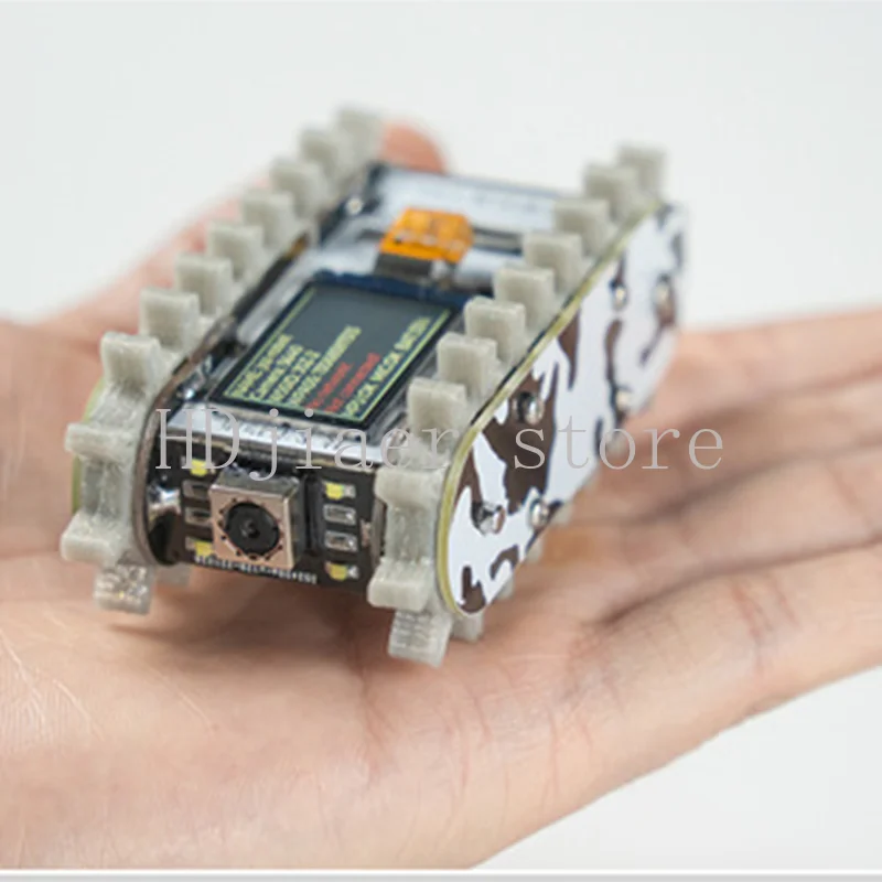 

ESP32 Remote Control Tank Model – All-Metal Chassis for Tractor/Crawler/Balance Car/Truck, WiFi RC Scout Robot Car
