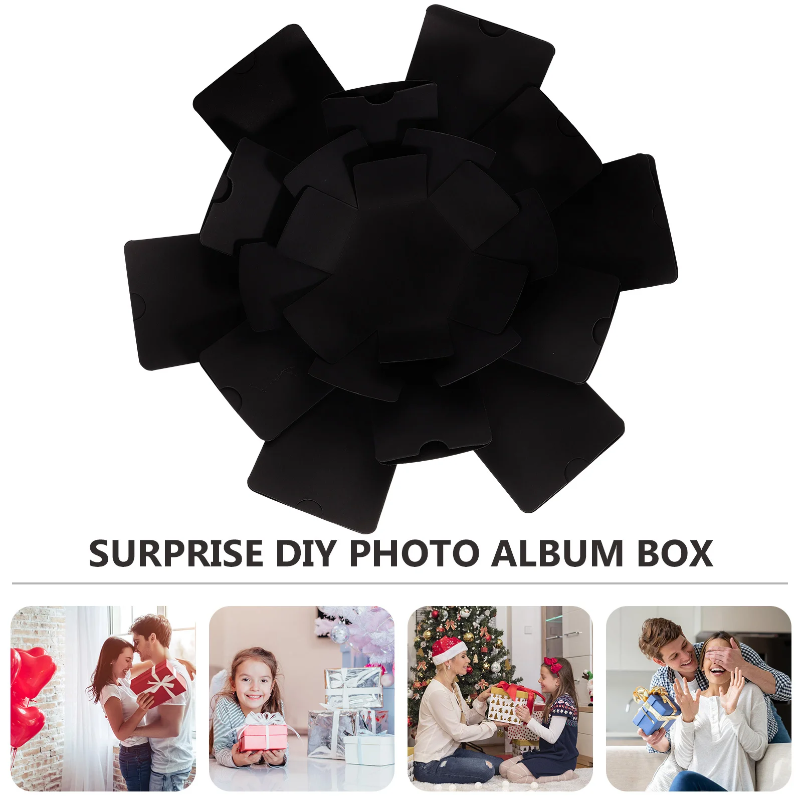 

1Pcs Hexagon Photo Storage Box Premium DIY Handmade Photo Album Gift Box for Memory Keeping Travel Record Family Friends