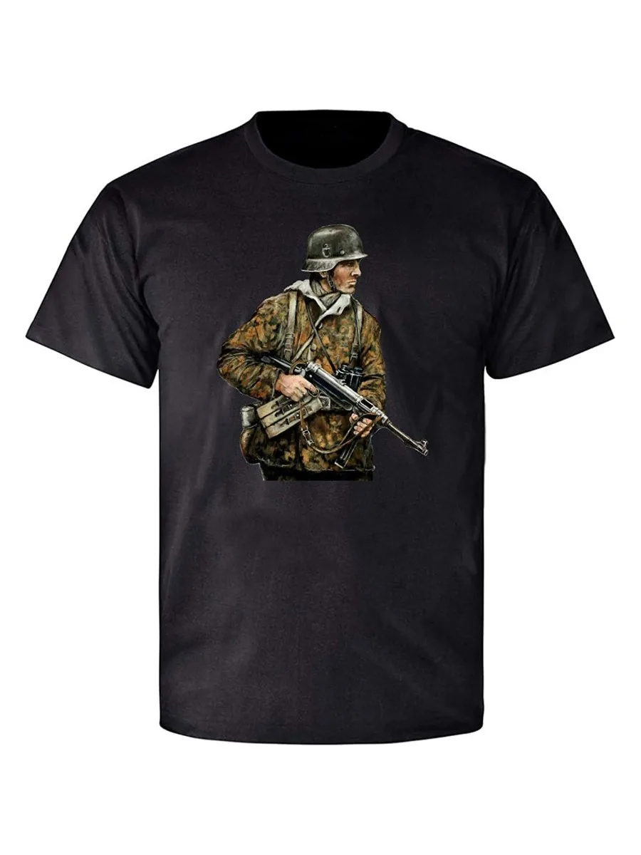 Elite Staffel Unit Military Soldier MP40 Printing T-Shirt Cotton O-Neck Short Sleeve Men\'s T Shirt New Size S-3XL