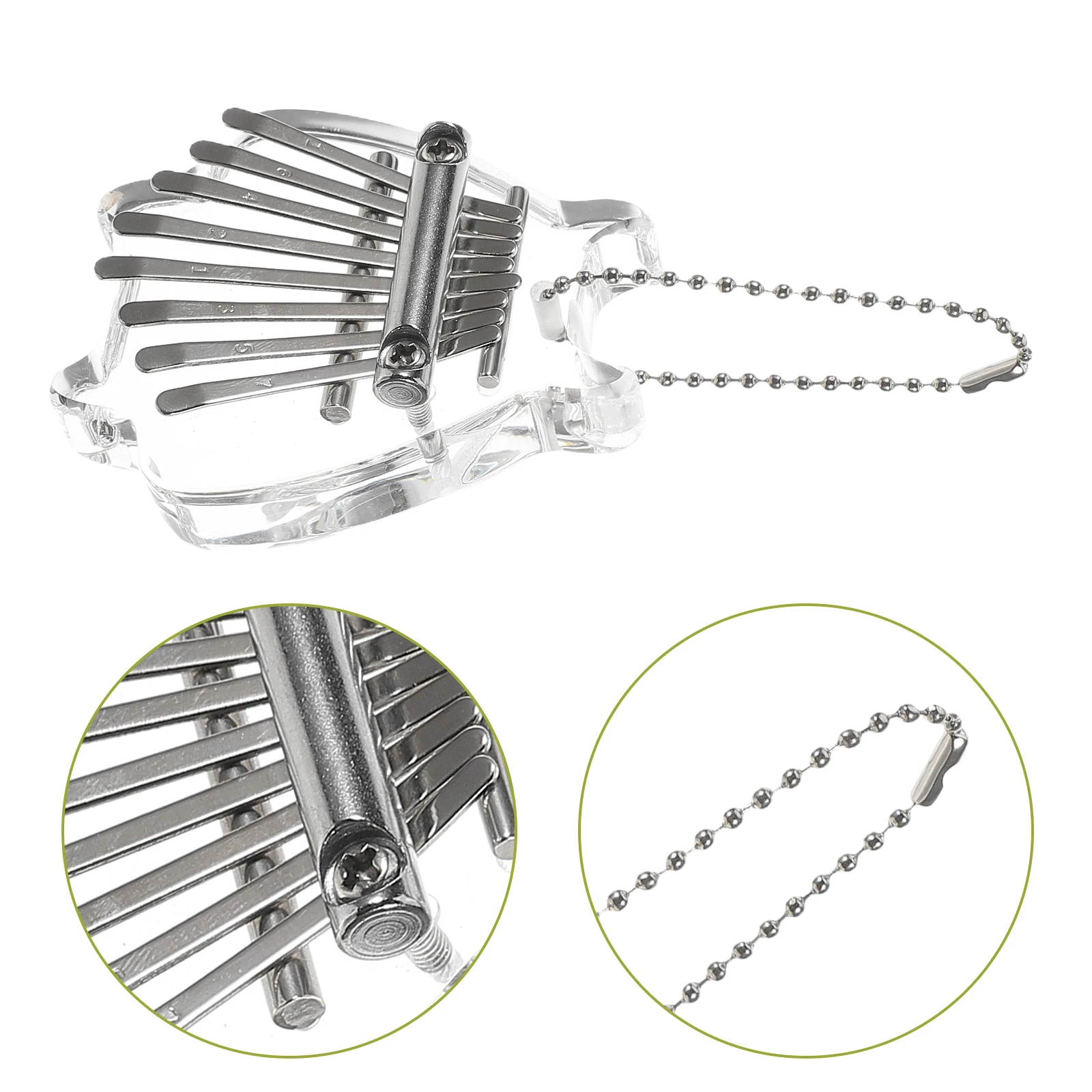 

8 Keys Transparent Thumb Piano Mini Kalimba Clear Hand Finger Instrument Portable Small Electronic Wood Beginner Kids Pocket