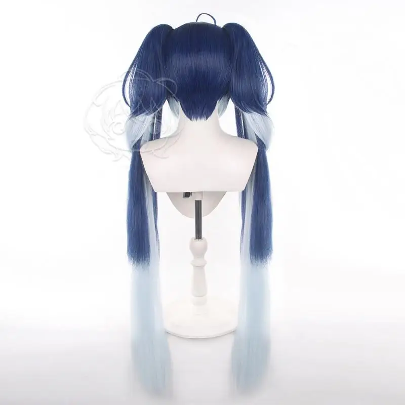 Anime Wuthering Waves Iuno Cosplay-Perücken, Cosplay-Kostüme, Kopfbedeckung, 105 cm lange, simulierende Kopfhaut, dicke, gemischte, bauschige Langhaar-Perücken – Detail 6