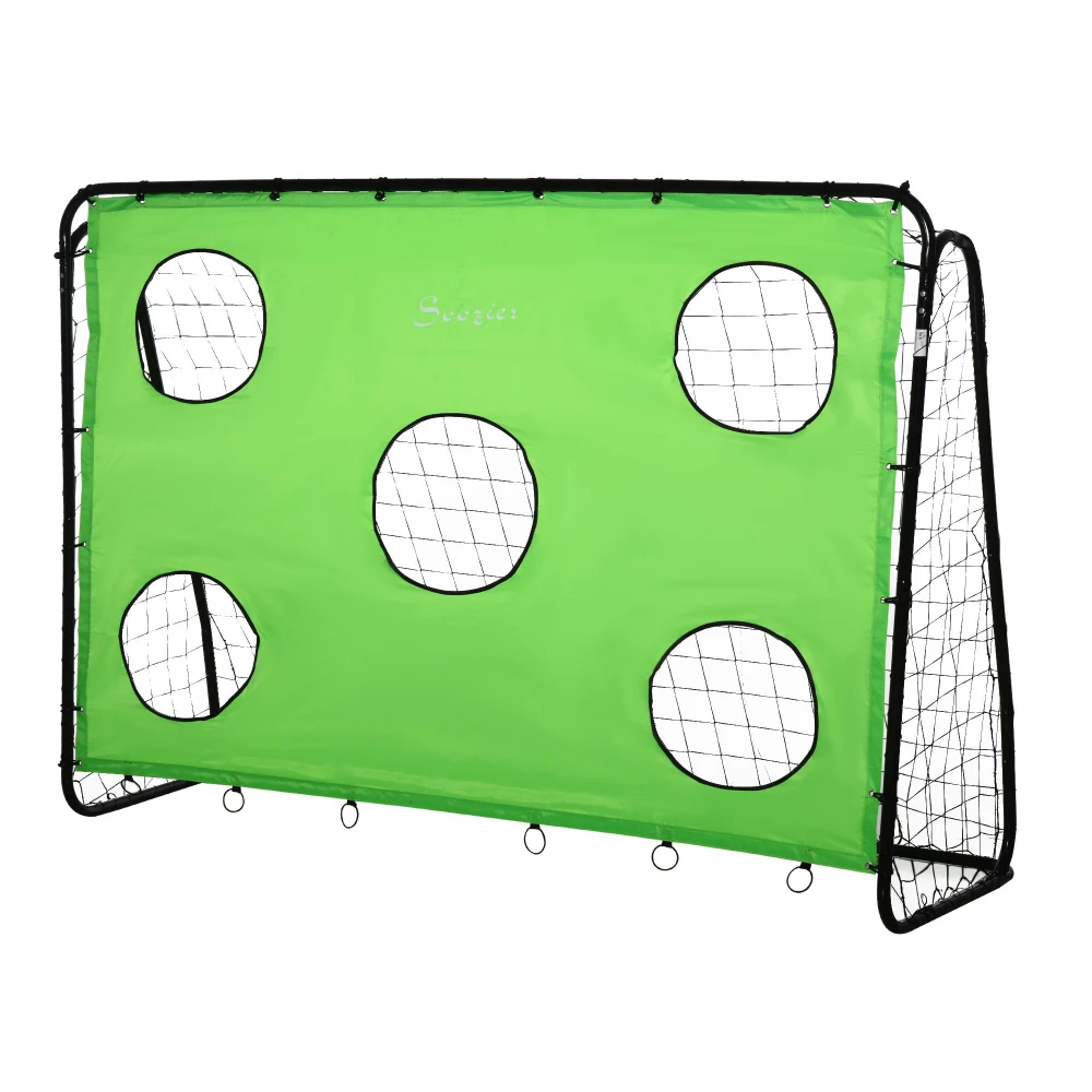 

8 x 3ft Soccer Goal Target Goal 2 in 1 Design Indoor Outdoor Backyard with All Weather Polyester Net Best Gift