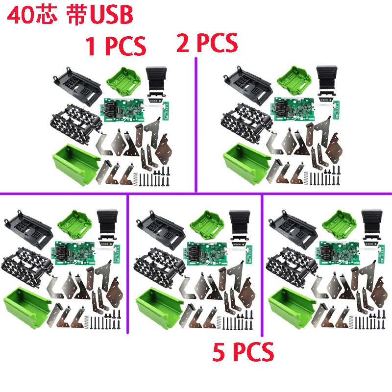 20*18650 Li-ion Battery Plastic Case Charging Protection Circuit Board PCB For Greenworks 40V Lawn Mower Cropper Grass Cutter