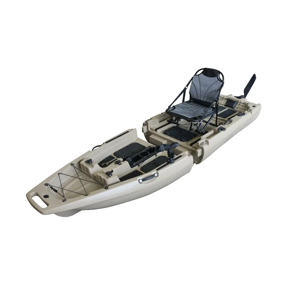 1-شخص وحدات انفصال دواسة كاياك الجلوس على أعلى HDPE/PE البلاستيك الصلب الصيد كاياك المحيط المياه البحيرات الأنهار بجولة #3