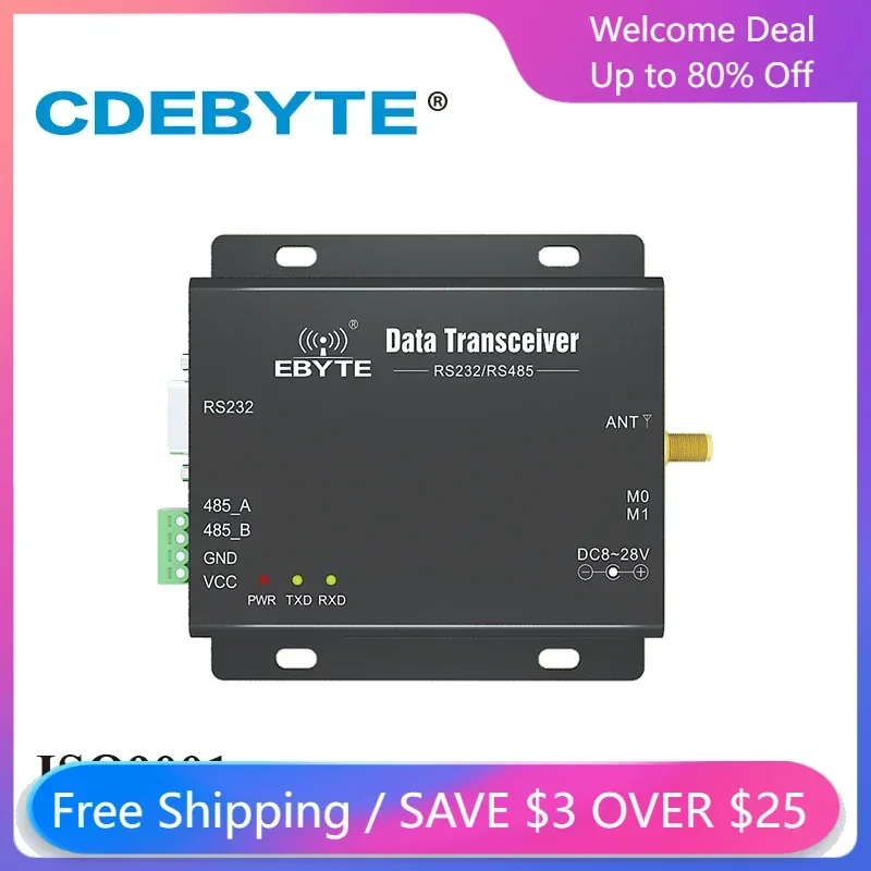 E90-DTU-433C33 433MHz Transceiver 33dBm Long-range Communicator Radio Modbus RS232 RS485 433MHz IoT Uhf Rf Transmitter Module