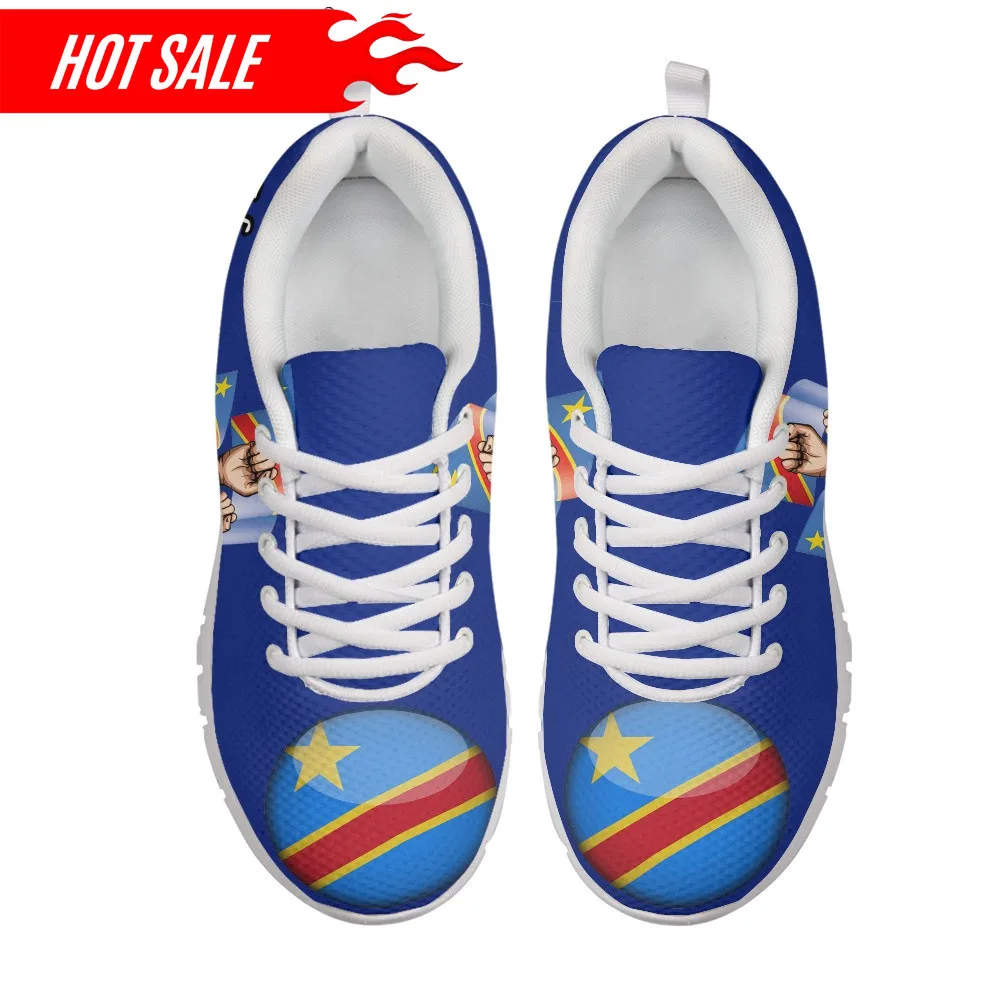 Shoes for Women Congo Flag Print Spring Summer Comfort Flats Shoes Women Sneakers Casual Zapatillas Chaussure Femme
