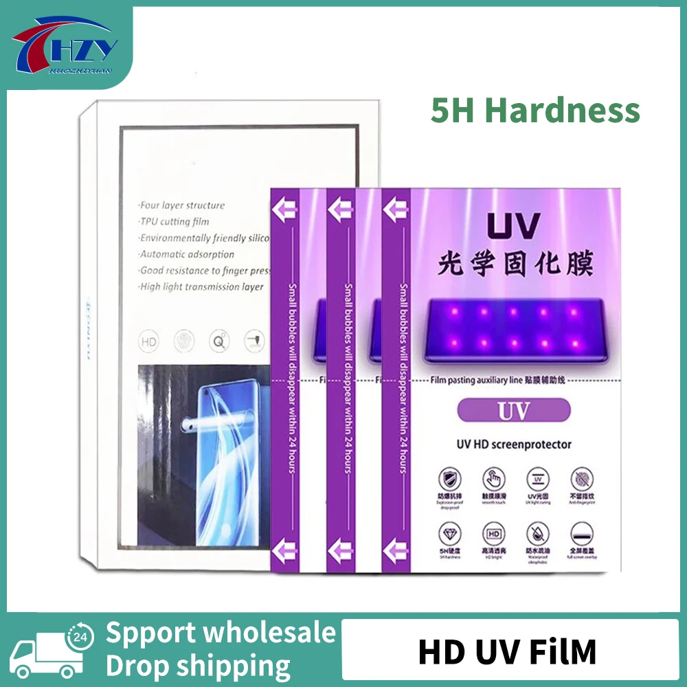 HD UV Film for Curved Screen Protector for Plotter Hydrogel Sheets Cutting Machine Screenguard Clear Film for Mobile Phone