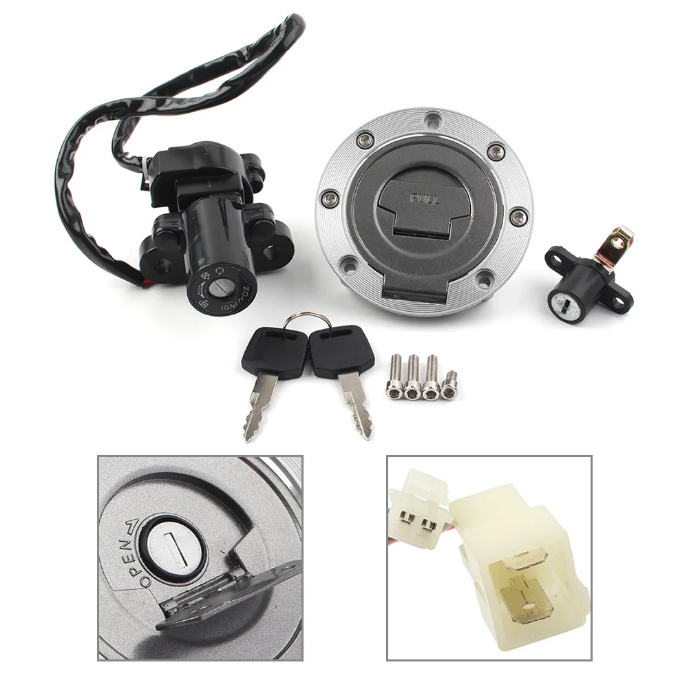 Motorcycle Ignition Switch Seat Lock Assembly Fuel Gas Tank Cap W/ Keys For Yamaha MT03 MT09 FZ1/S/N FZ1000 YZF R1 R6 XJ6/F/N