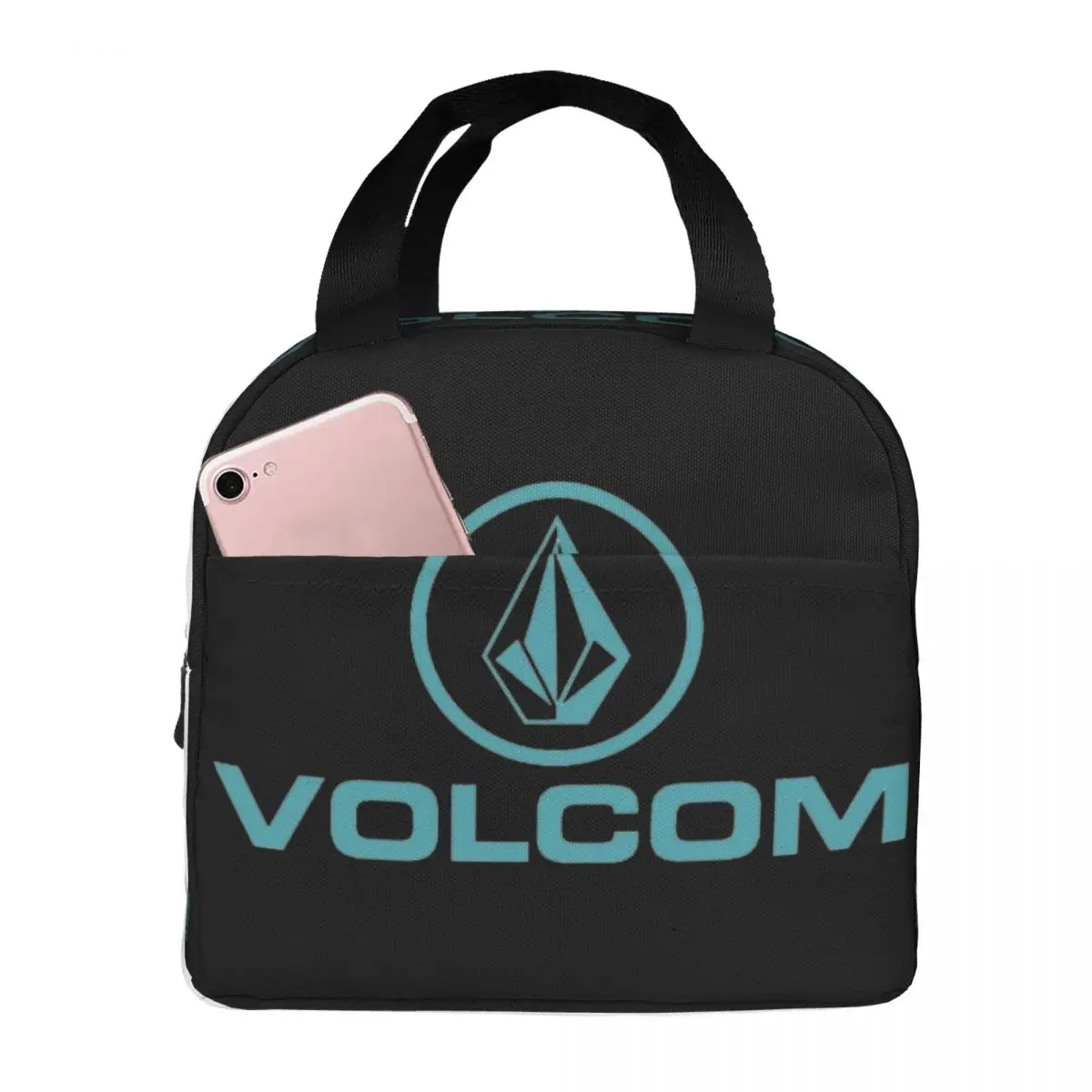 

Изолированная сумка для ланча Ice Blue, большой контейнер Volkom для еды, сумка-холодильник, сумка-тоут для ланча, Пляжная уличная сумка для девочек и мальчиков