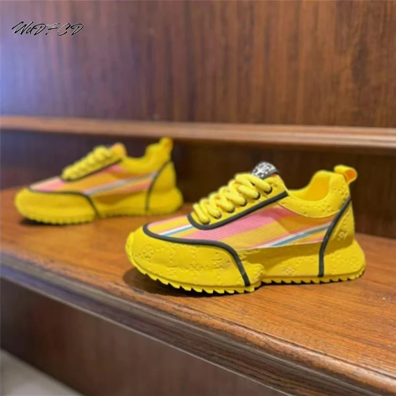 Chunky Sneakers Men Designer Cover Bottom Board Shoes Fashion Casual Leather Fabric Breathable Increased Internal Platform Shoes
