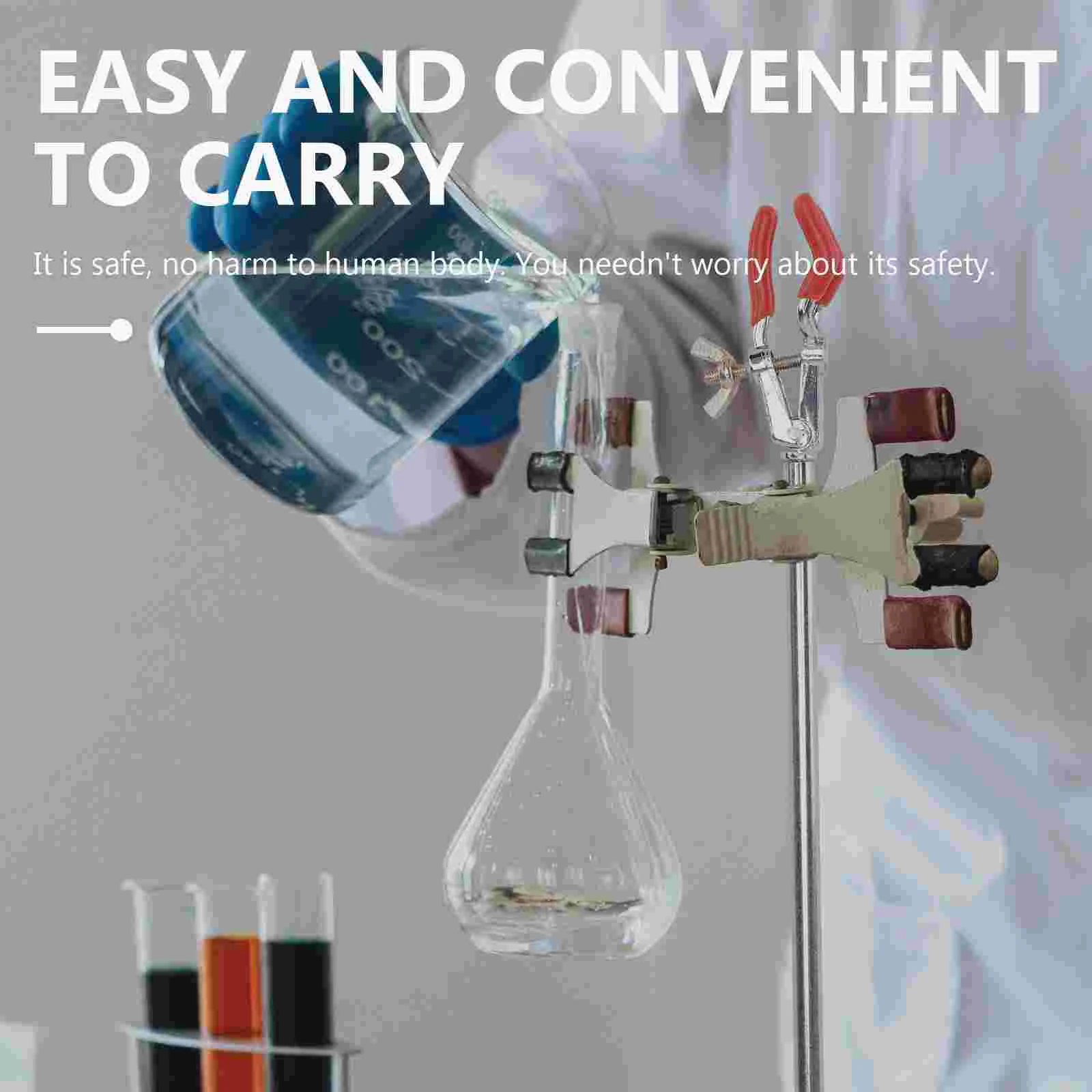 Three-jaw Clamp Lab Stand Laboratory Flask Retort Accessory Chemical Experiment Equipment Pipe Rack Circumcision