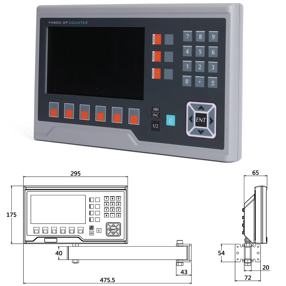 3D Touch Probe RPM 14 Languages LCD DRO YH800-2P YH800-3P YH800-4P 7 Inch Large Metal Display 2 3 4 Axis