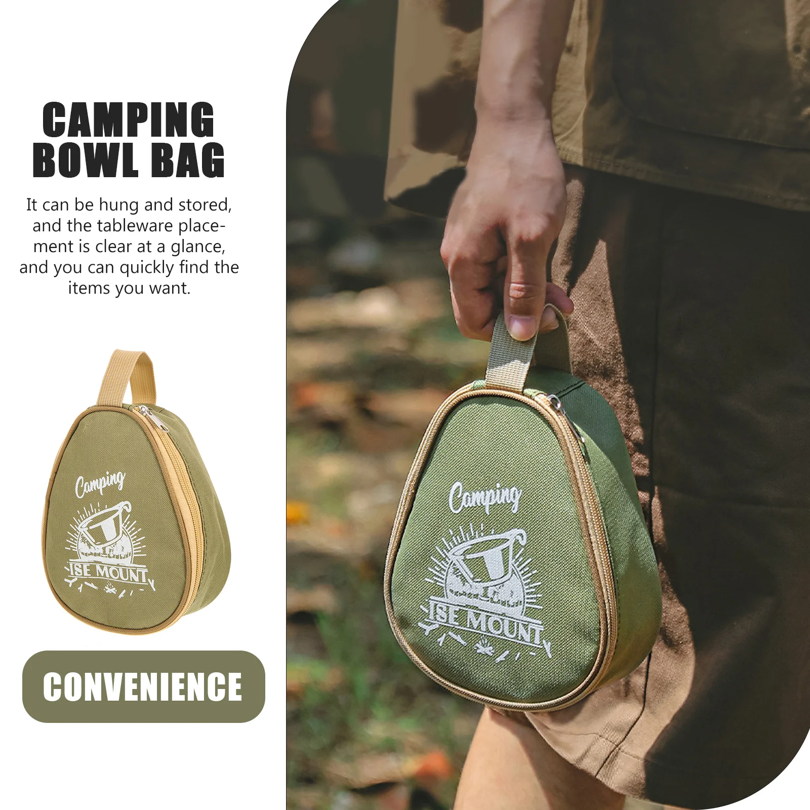 

Exquisite Workmanship Camping Cutlery Bag Oxford Cloth Waterproof Large Capacity Portable Outdoor Sundries Holder