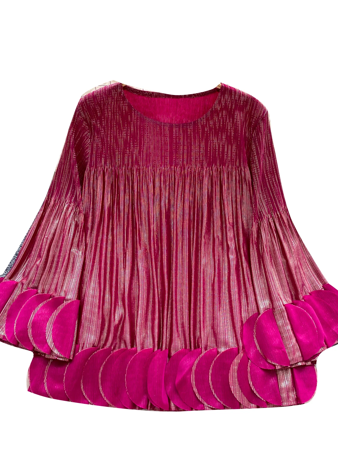 Slim Fit Dames T-shirt Koreaanse Sle Losse Svel Top met plooien en Bell Sves voor vrijetijdskleding in de zomer