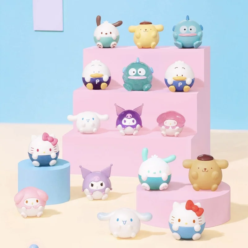 

Аутентичная новая круглая катящаяся милая гранулированная слепая сумка Katie Cat Big Ear Dog Ugly Fish Kuromi подарок на день рождения для девочки