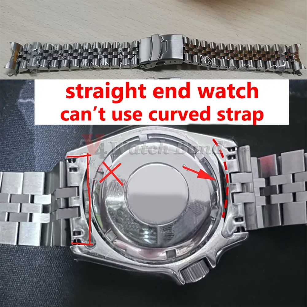Luxuriöses Massives Edelstahl-Uhrenarmband für Seiko, Jubilee und Oyster-Armbänder 18mm 19mm 20mm 21mm 22mm Herren-Uhrenzubehör – Detail 2