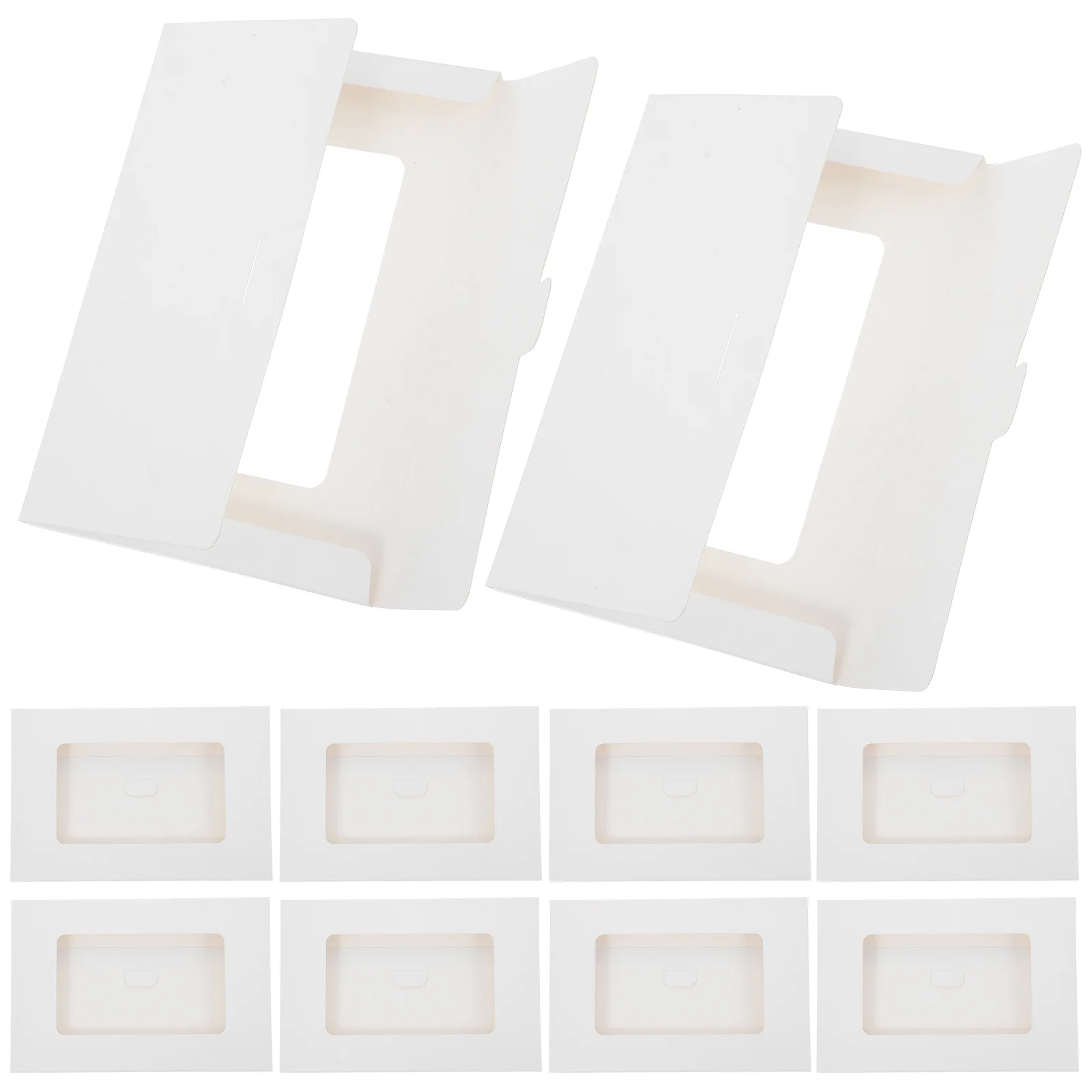 

30 Pcs Window Envelope Box Blank Envelopes Full Face Cardboard Frames White Postcard Paper Photo