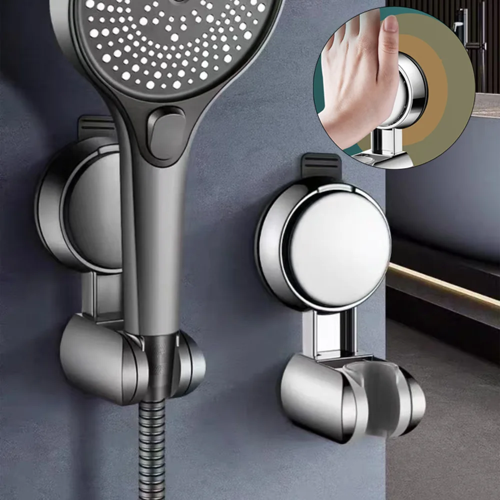 

New Shower Head Supports 360° Adjustable Suction Cup Wall Mounted Handheld Shower Holder Punch-free Bracket Bathroom Accessories