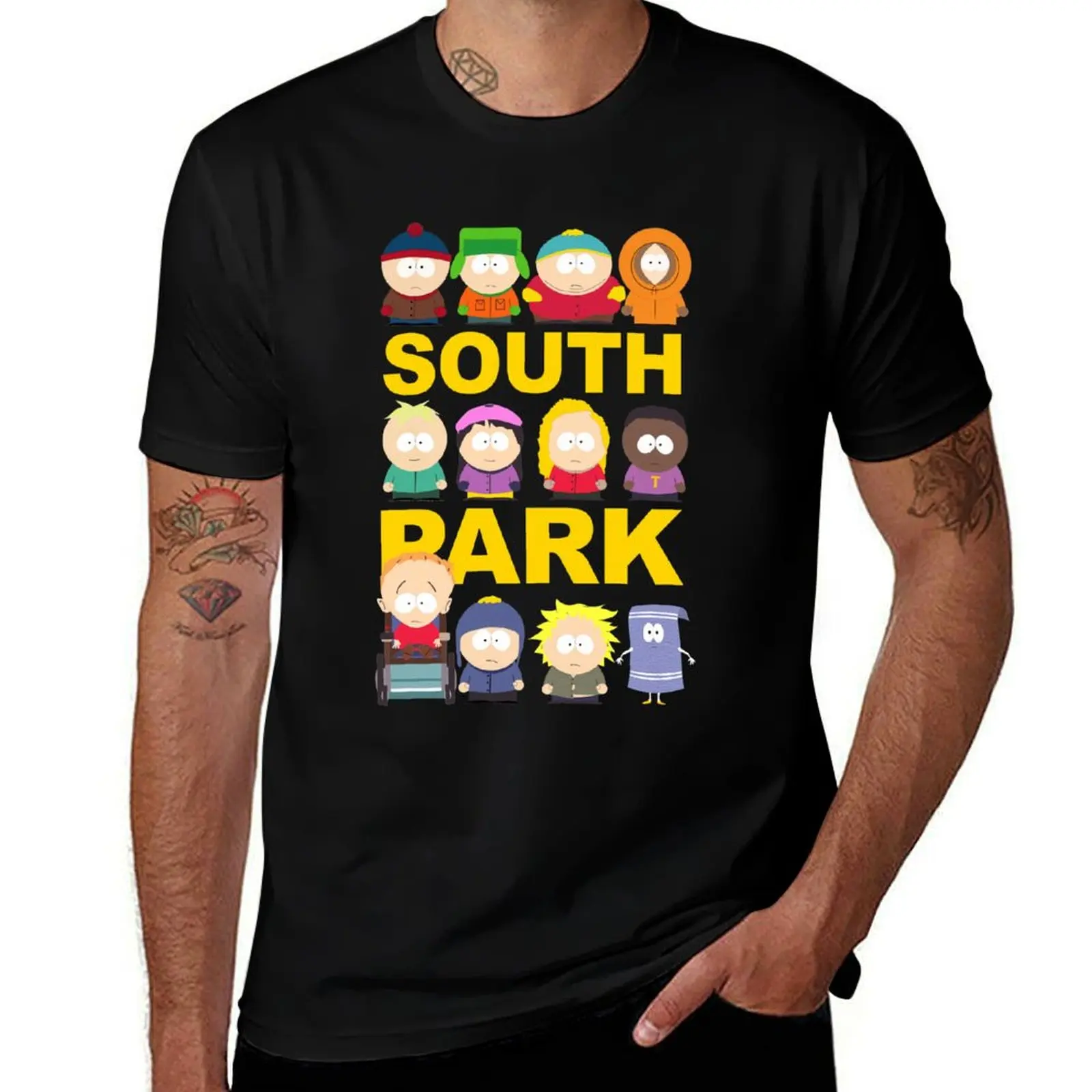 

Text color south art park Trey Parker gift for fans T-Shirt Funny t-shirts kawaii clothes men graphic t shirts