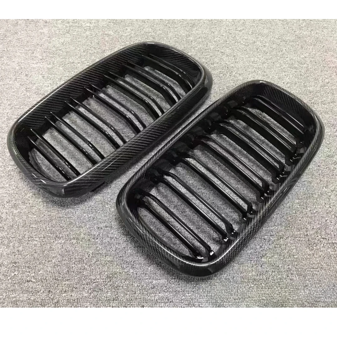 Front Bumper Kidney Grill  Grille For BMW X5 X6 F15 F16 2014-2018 Real Carbon Fiber Center Grille sDrive35i xDrive