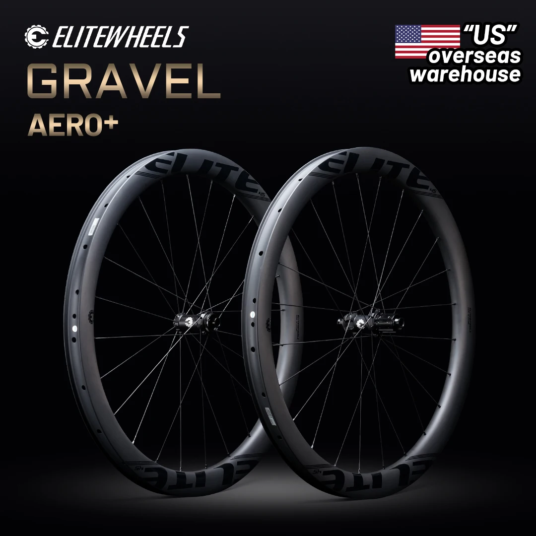 

ELITEWHEELS Newest Aero+ Gravel Wheels With Wing 20 Spokes Ratchet System 50T TPI bearing Hub 32mm inner Width For US