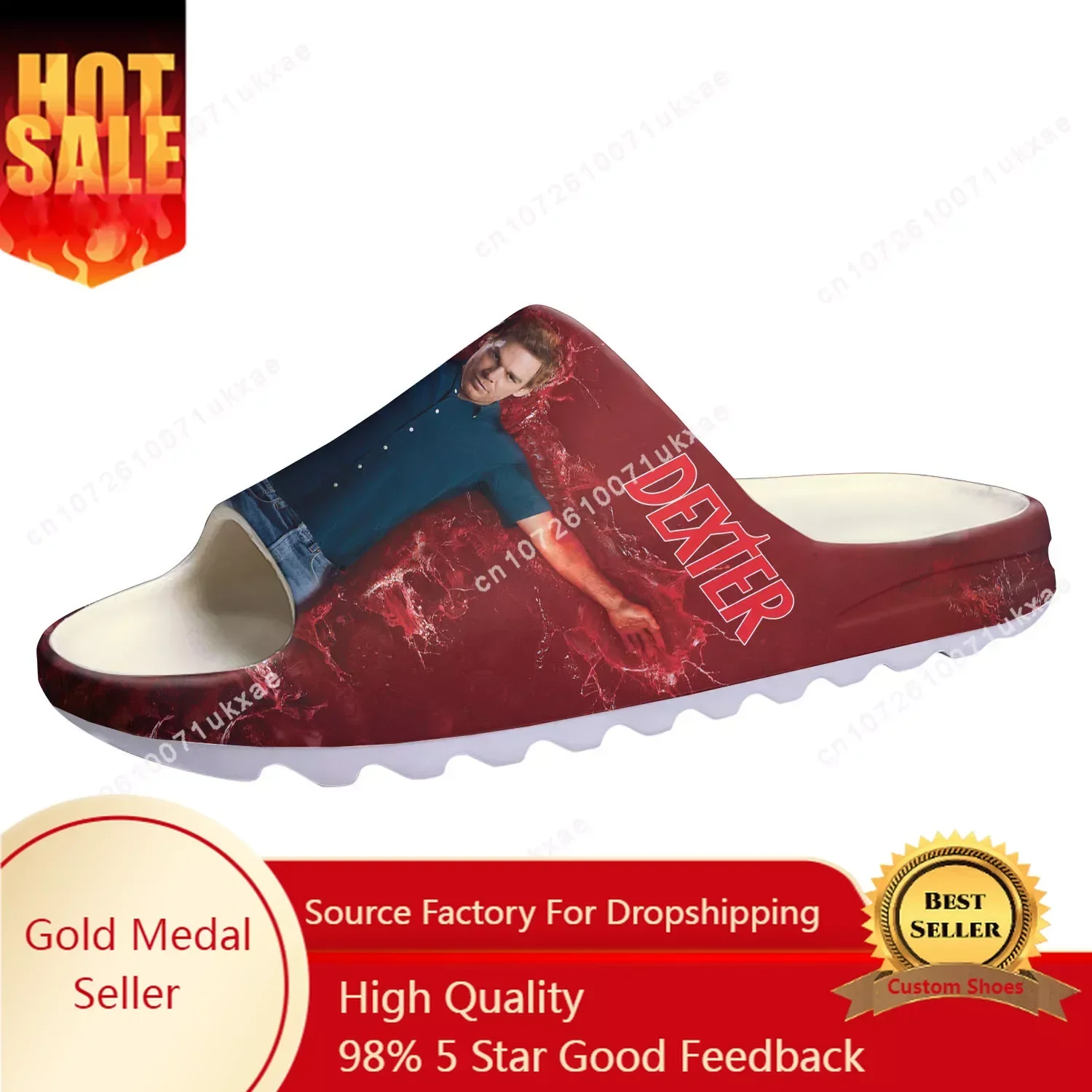 

Dexter TV Show Morgan Soft Sole Sllipers Home Clogs Customized Step On Water Shoes Mens Womens Teenager Step in Sandals