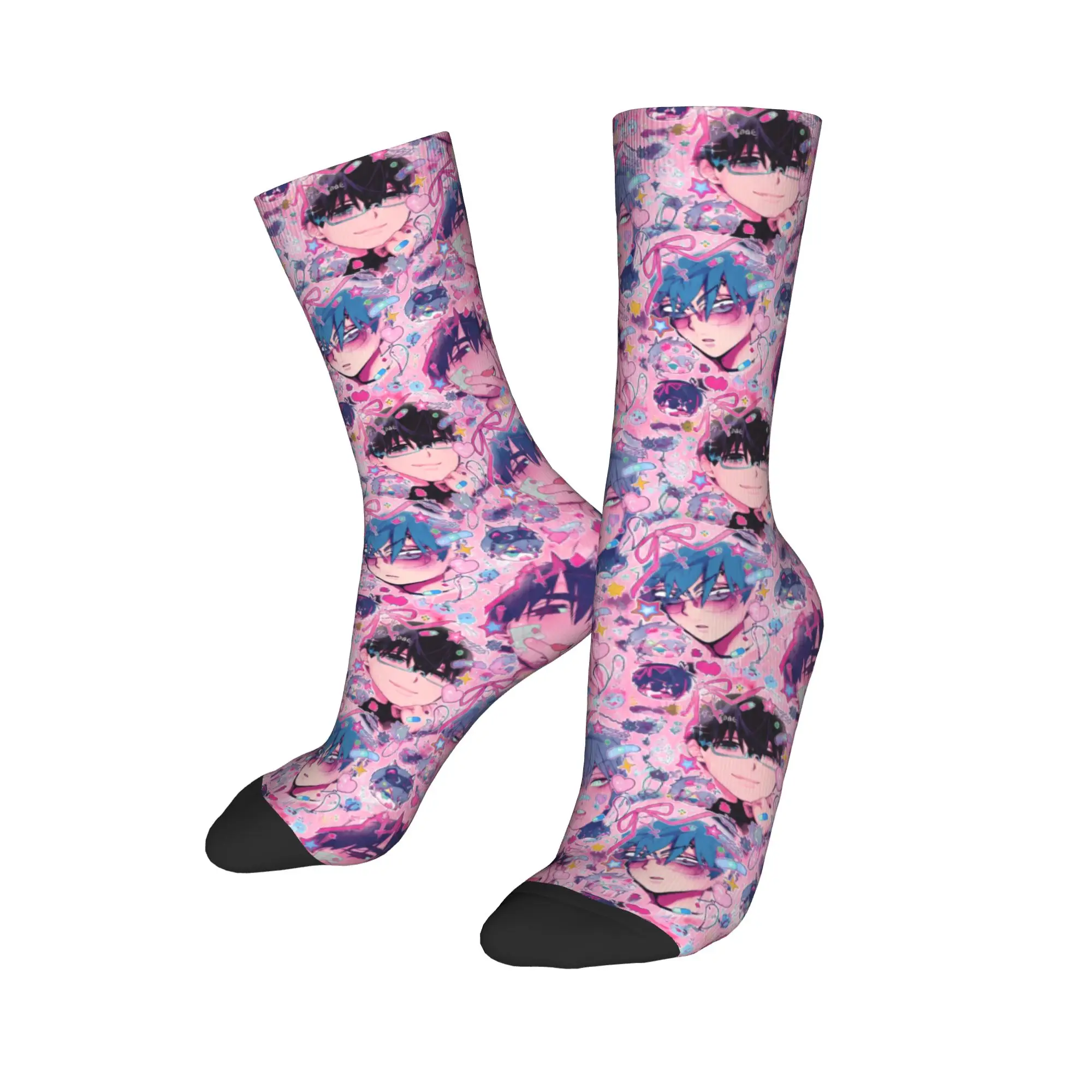 Ivantill Till Alien Stage Chibi Graphic Stockings  Printed Korean Socks Winter Non Slip Socks Couple Outdoor Sports Soft Socks