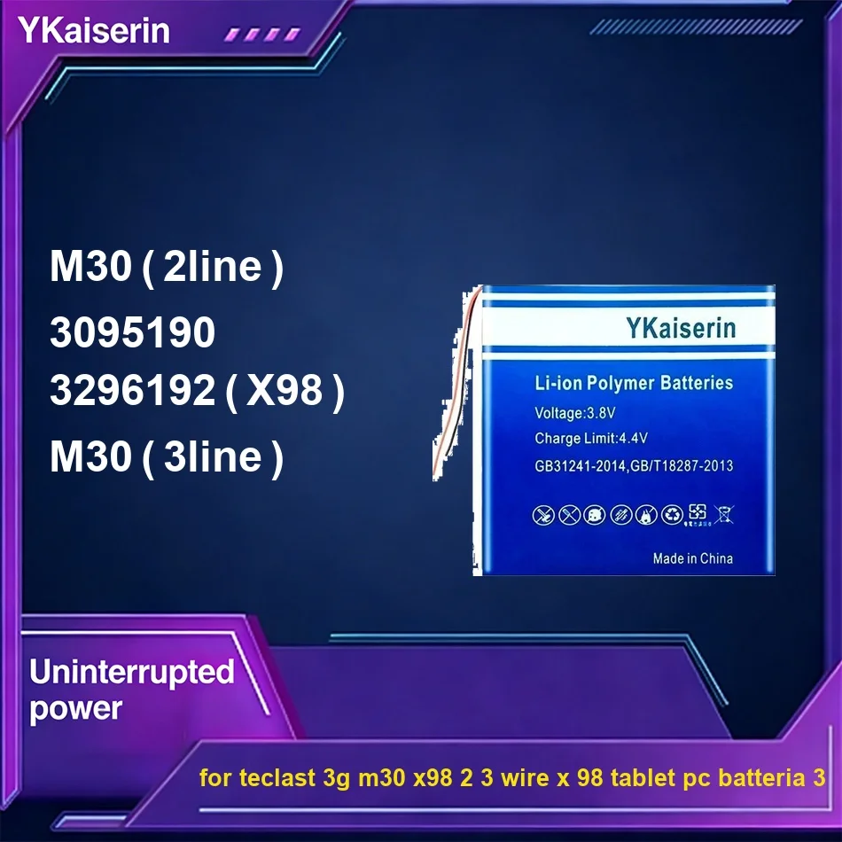 

Аккумулятор для планшета с длительным сроком службы 8900-11100 мАч для Teclast 3G M30 X98 2 3 Wire x 98 Tablet PC Batteria 3