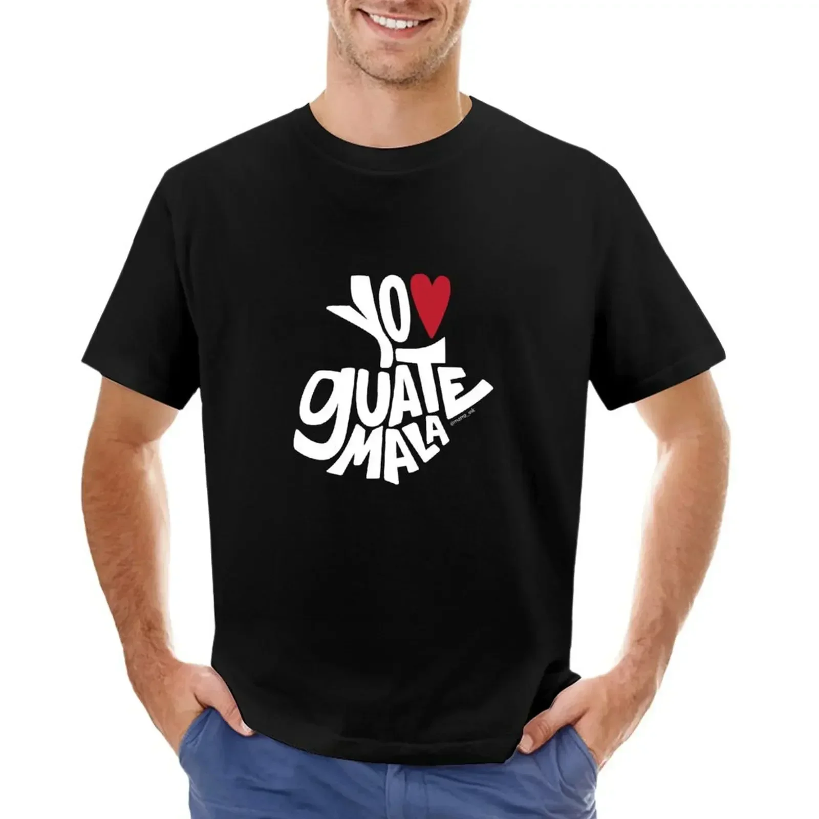 Yo amo a Guatemala (dark background / fondo oscuro) T-Shirt cheap stuff plus size clothes T-shirt men