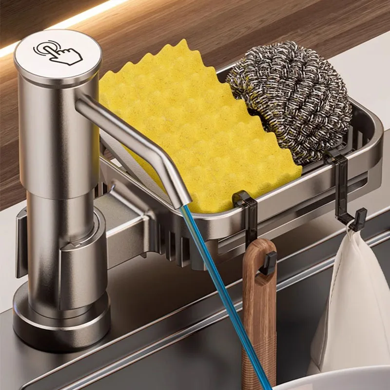 YM Soap Dispenser for Kitchen Aluminum Sink, Kichen Sink Soap Dispenser,Extension Tube kit, Under  Sink Soap Dispenser Pump
