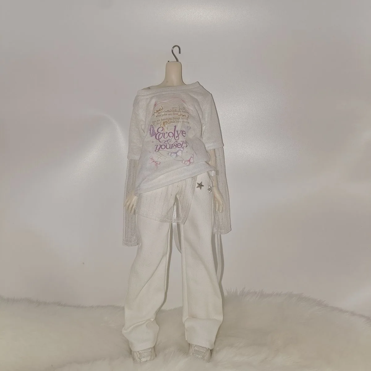 

（customization 30day）BJD doll clothes suitable for 1/4 1/6 size white skirts clothing set doll accessories (3 points)