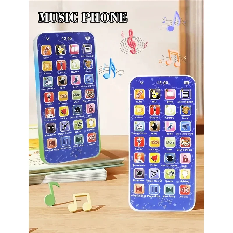 Baby Remote Control Toys Montessori Early Education Mobile Phones for Babies Soft Lighting and Gentle Lullabies Baby Easter Holi