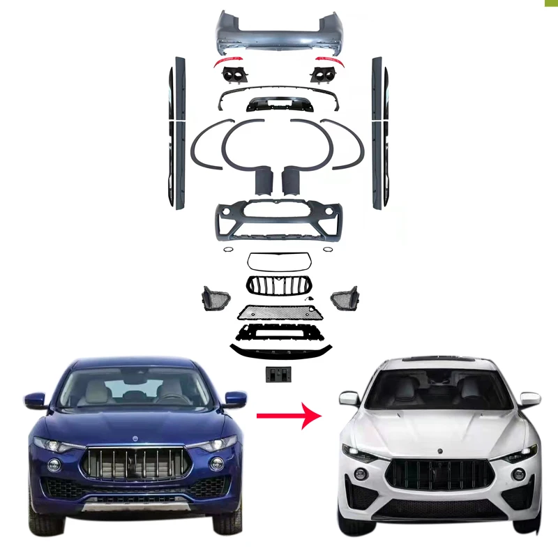 

Clrak AutomobileMasri 2021+ Year Levant Auto Body Systems Full Body Kit Front Bumper Rear Bumper Grille Upgrade for Levante Car