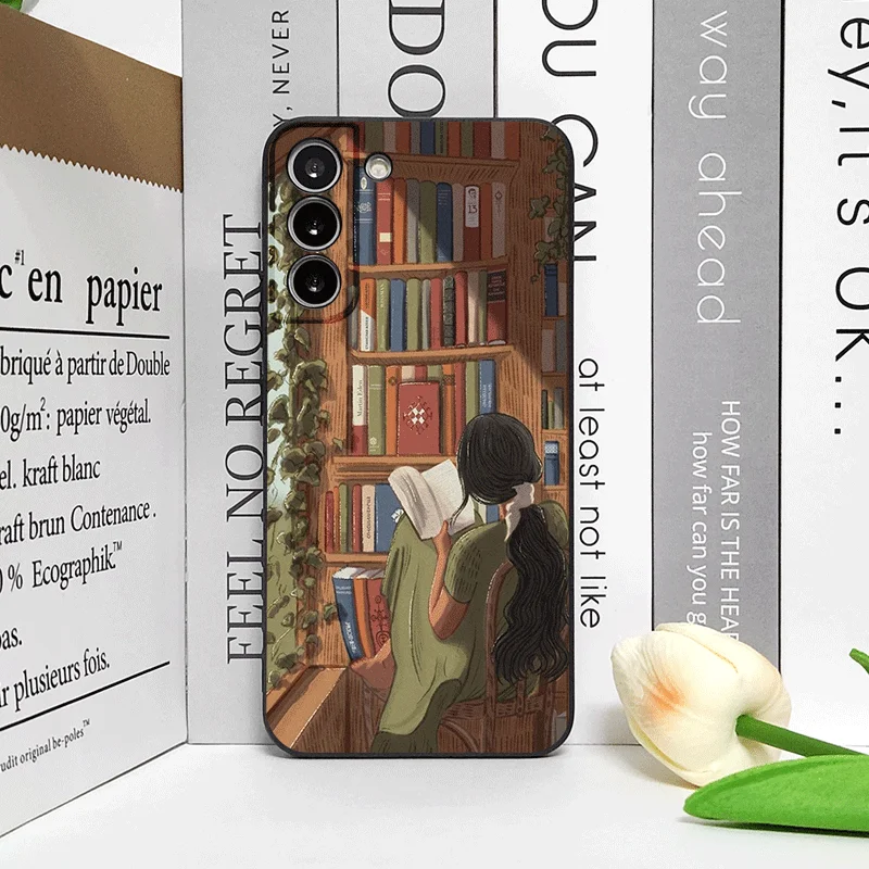 Estantería de chica a la moda, funda de teléfono con patrón de rompecabezas creativo para OPPO Reno 13 12 F 11 10 Pro Plus A58 Find X5 X3 Lite X8, funda suave