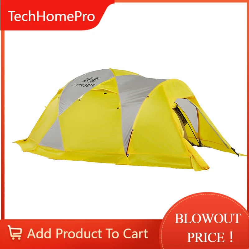 TechHPASTA GEAR Armour 3 Tent Outdoor Hiking Camping Alpine Snow Line Three People Four Seasons With Snow Skirt Wind And Rain Pr